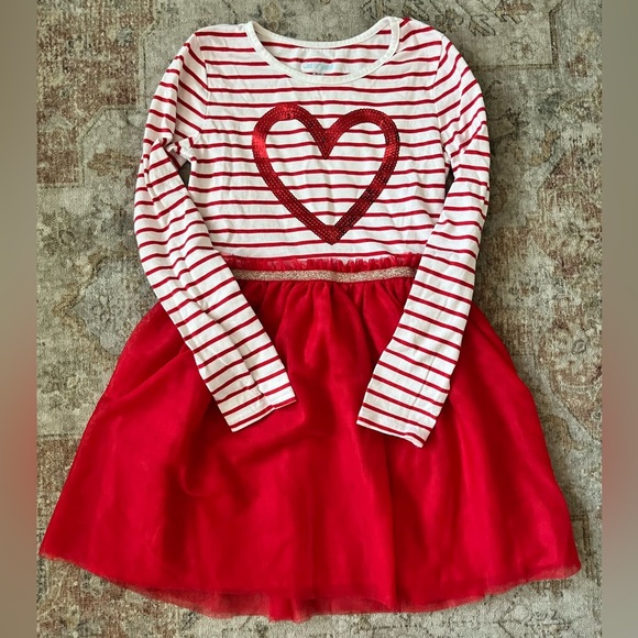 Red and White Striped Heart Dress - Picture 4 of 5